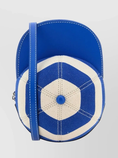 JW ANDERSON CANVAS AND LEATHER STRIPED CROSSBODY BAG