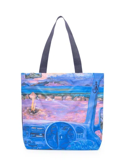 Jw Anderson Canvas Bag In Blue