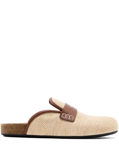 Jw Anderson Canvas Mules In Neutrals