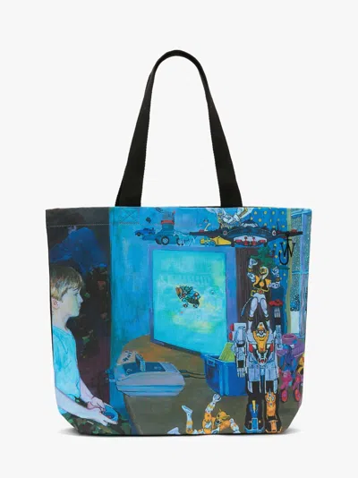 Jw Anderson Canvas Shopper Bag In Blue