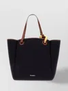 Jw Anderson Canvas Shopping Bag Metal Detail In Blue