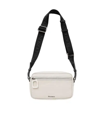 Jw Anderson Canvas Shoulder Bag In White