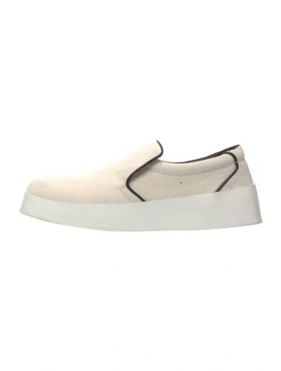 Pre-owned Jw Anderson Canvas Sneakers In White