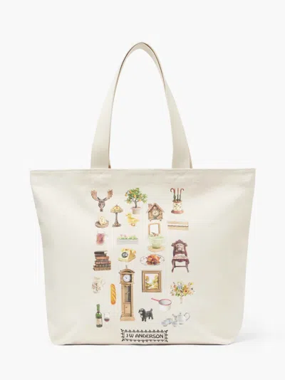 Jw Anderson Diorama Tote Bag In White