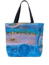 Jw Anderson Canvas Tote Bag In Blue