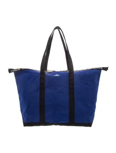 Pre-owned Jw Anderson Canvas Weekender Bag In Blue