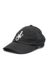 Jw Anderson Curved Peak Logo Embroidered Baseball Cap In Black