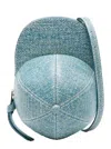 Jw Anderson 'cap' Blue Crossbody Bag With Single Shoulder Strap And Logo Lettering On The Rear In Le
