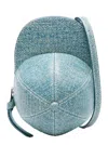 Jw Anderson Cap Blue Crossbody Bag With Single Shoulder Strap And Logo Lettering On The Rear In Leather Man