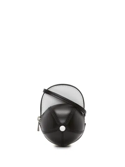 Jw Anderson Cap Leather Mini Bag In Black