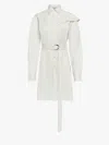 Jw Anderson Cape Shoulder Shirt Dress In White