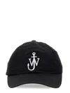 Jw Anderson Curved Peak Logo Embroidered Baseball Cap