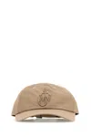 Jw Anderson Women Cappuccino Nylon Blend Baseball Cap In Taupe