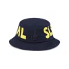 Jw Anderson Real Sleep Bucket Hat In Blue/yellow