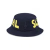 Jw Anderson Real Sleep Bucket Hat In Blue/yellow