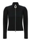Jw Anderson J. W. Anderson Fitted Zip-up Cardigan In Black