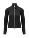 Jw Anderson Zip-up Fine-knit Cardigan In Black