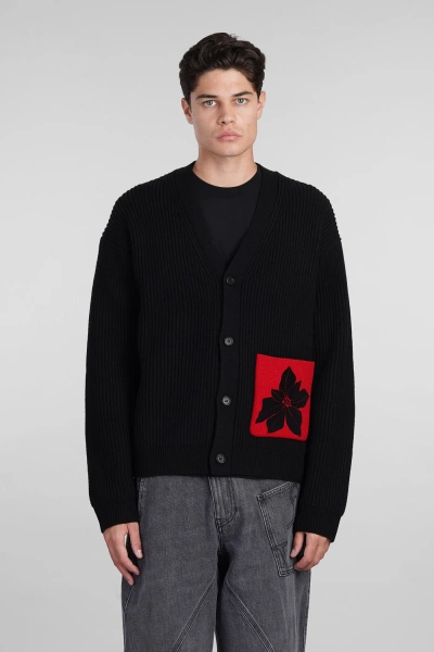 Jw Anderson Cardigan In Black Wool