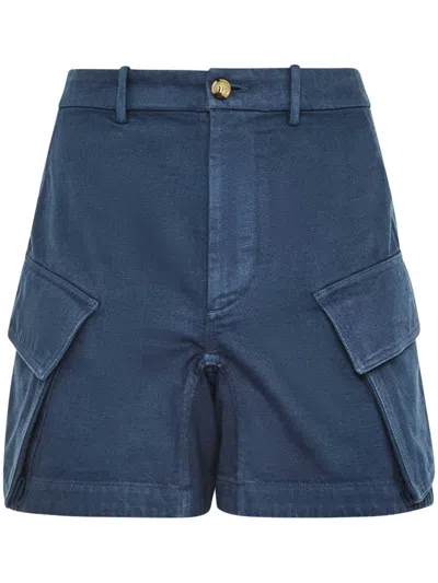 Jw Anderson Cargo Twill Shorts In Denim