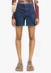 Jw Anderson Cargo Twill Shorts In Indigo