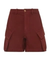 Jw Anderson High-waisted Cargo Twill Shorts In Red