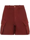 Jw Anderson High-waisted Cargo Twill Shorts In Red