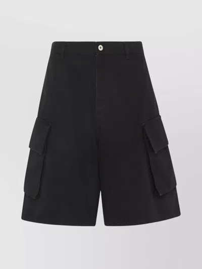 Jw Anderson Cargo Utility Shorts Wide Leg In Black