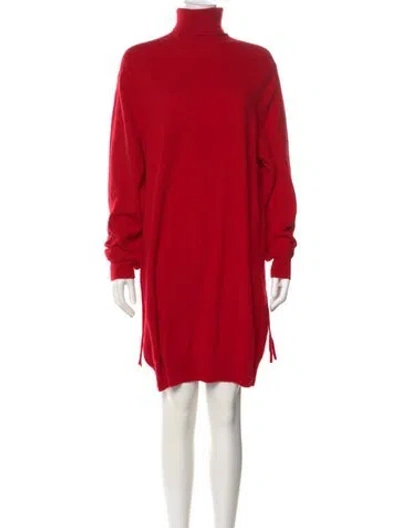 Pre-owned Jw Anderson Cashmere Knee-length Dress In Red