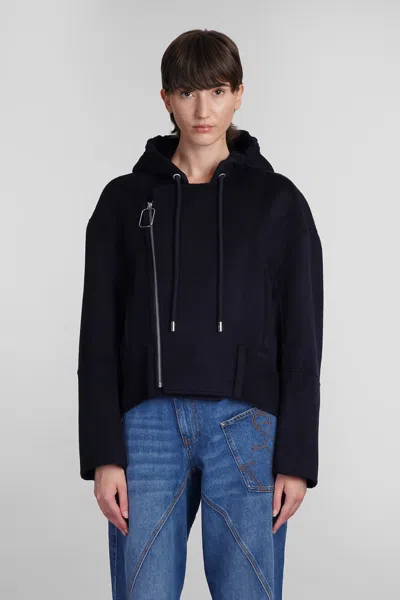 JW ANDERSON CASUAL JACKET IN BLUE WOOL