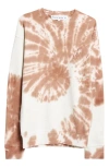 Jw Anderson Tie -dye Sweatshirt With Cat Print In Brown