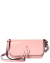 Jw Anderson Chain Anchor Patent Shoulder Bag In Green