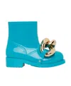 Jw Anderson Rubber Chain Ankle Boots With Chain Detail In Blue