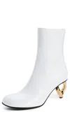 Jw Anderson Woman Ankle Boots White Size 11 Calfskin