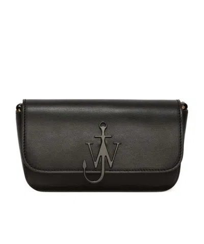 Jw Anderson Chain Baguette Anchor Bag In Black