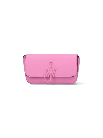 Jw Anderson 'chain Baguette Anchor' Bag In Rosa