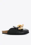 Jw Anderson J. W. Anderson Chain Loafers With Prominent Silver Chain Detail In Black