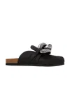 Jw Anderson Black Chain Loafers In Black
