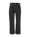 Jw Anderson Chain-detail Straight Leg Cropped Jeans In Black