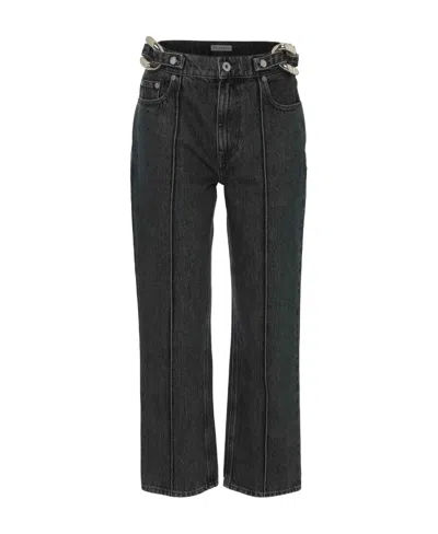 JW ANDERSON JW ANDERSON CHAIN-LINKED STRAIGHT LEG JEANS