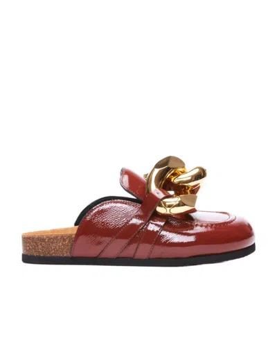 JW ANDERSON JW ANDERSON CHAIN DETAILED SLIP-ON LOAFERS
