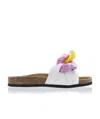 Jw Anderson Chain-embellished Leather Slides In Multicolor