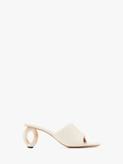 JW ANDERSON CHAIN HEEL LEATHER MULES