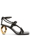 Jw Anderson Chain-heel Strappy Sandals In Black