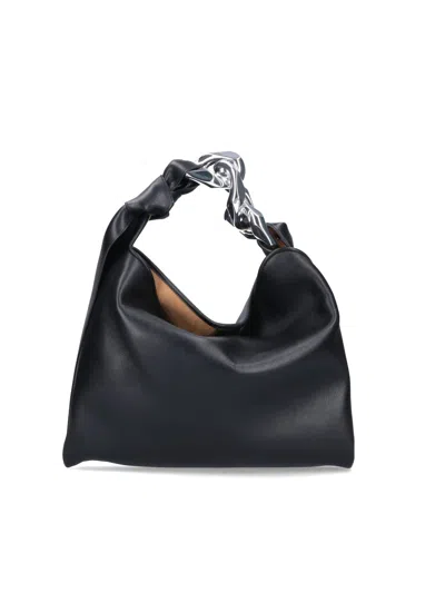 Jw Anderson Chain Hobo Small Shoulder Bag In Black