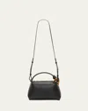 Jw Anderson Chain Leather Crossbody Bag In Black