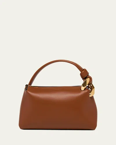 Jw Anderson Chain Leather Crossbody Bag In Brown