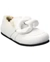 Jw Anderson White Shearling Chain Loafers In White