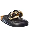 Jw Anderson J. W. Anderson Chain Loafers With Prominent Silver Chain Detail In Black