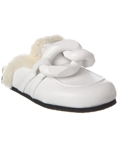 Jw Anderson Chain Leather Mule In White
