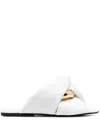 Jw Anderson Twist Detailed Open Toe Sandals In Weiss
